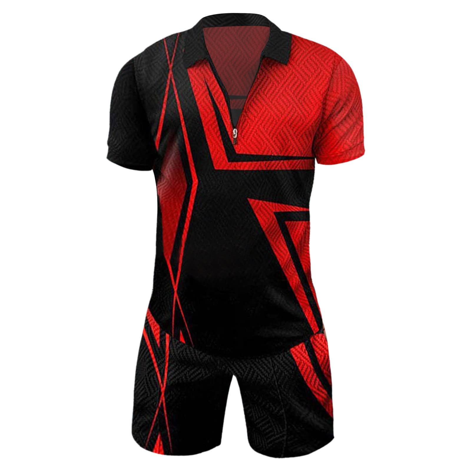 Tuta estiva da uomo Set 2 pezzi polo e pantaloncini abiti a maniche corte abbigliamento sportivo casual vestibilità regolare tuta sportiva Tuta Uomo Cotone Leggero Completo Da Running Uomo Estivo