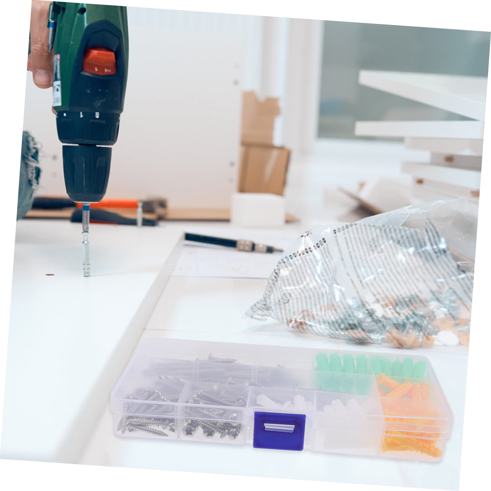 HOMOCONO Dry Wall Anchors and Screws Kit Assorted Screws for Drywall Heavy Duty Self Drilling Easy to Use