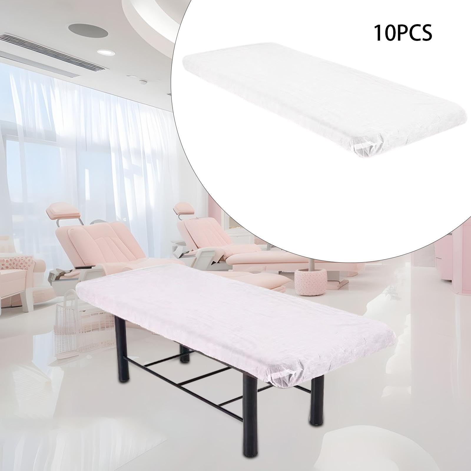 10 Sábanas Desechables para Camillas de Masaje, Fundas para Camas de Spa, Suministros No Tejidos para Hoteles, 220 X 235 Cm