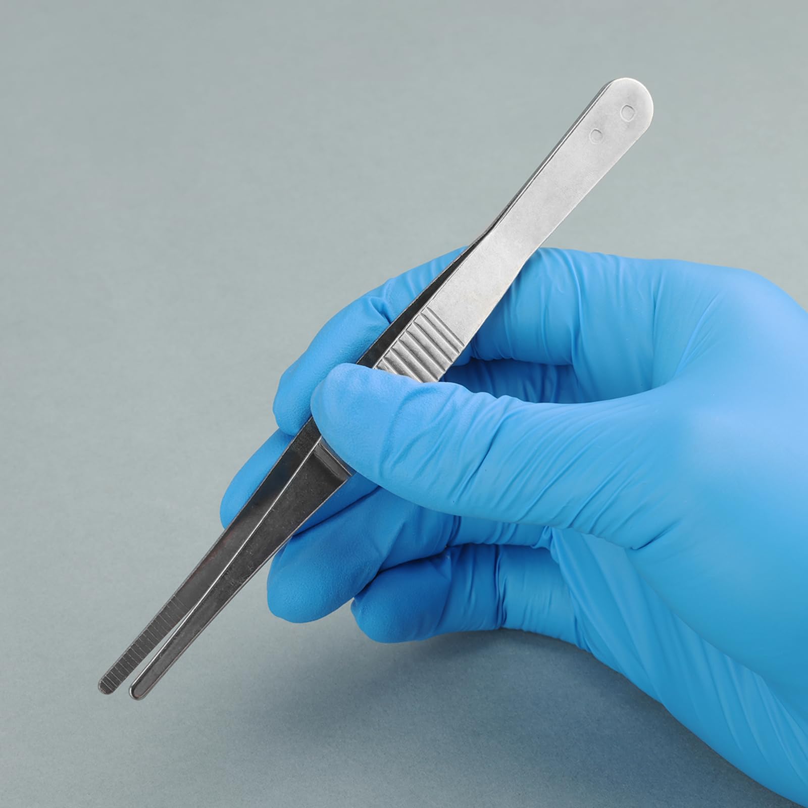stonylab Set de Pinces Précision à Pointe Plate, 6 Pièces en Acier Inoxydable, Longueur de 12,5 à 25 cm, Idéal pour Laboratoire et Travaux de Précision