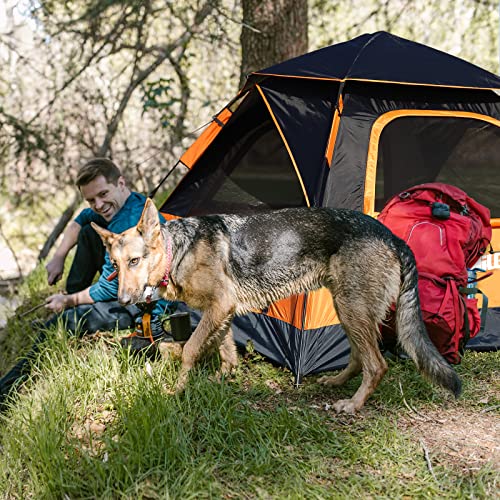 Echosmile Pop Up Tent Family Camping Tent, 4 Person Instant Tent, Easy Set Up Tent, Lightweight Portable Automatic Tent, Waterproof Dome Tent, Windproof Outdoor Tent(Orange&Black (4 Person)) #TOP6
