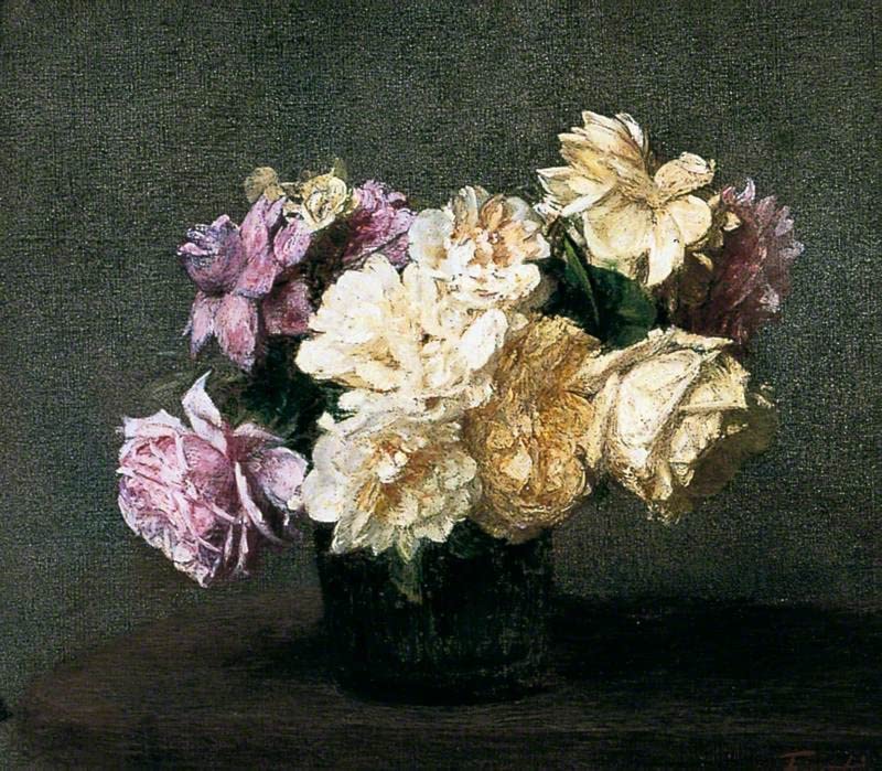 Peinture classique Henri Fantin-Latour roses | Impression sur toile MSTECO