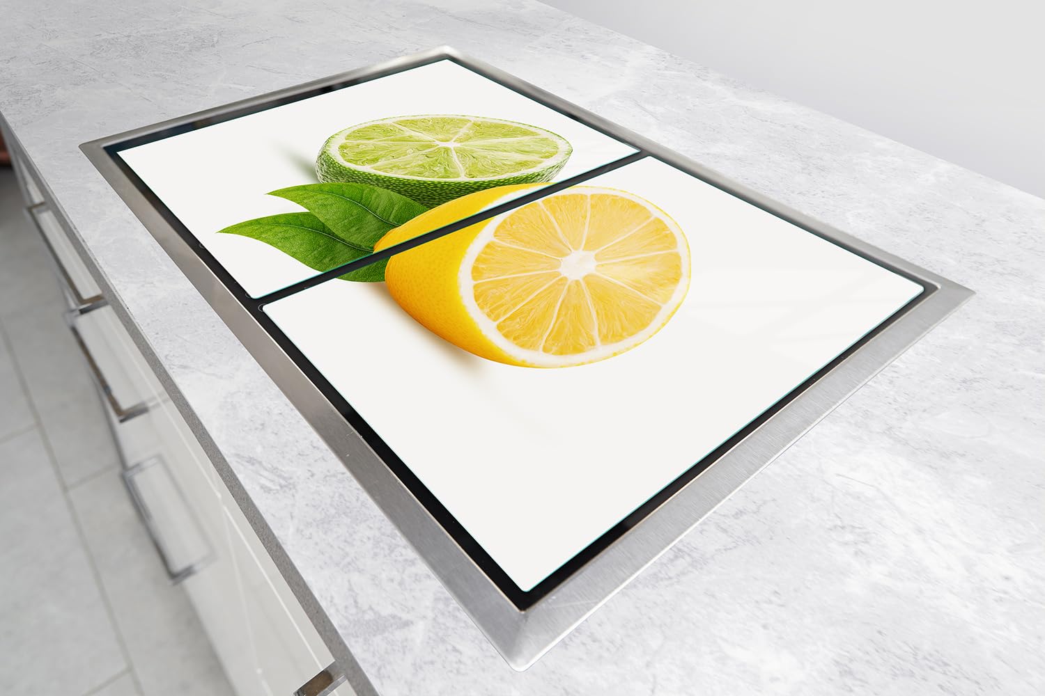 TMK ArtDeko Piastra Copripiano Cottura In Vetro 45x52 Cm – Protezione E Stile Con Design Teschio