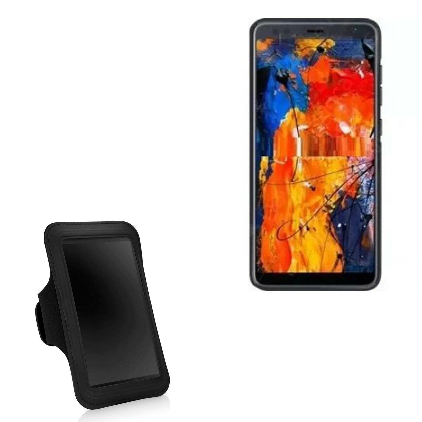 BoxWave Case Compatible with Haier Alpha A5 - Sports Armband, Adjustable Armband for Workout and Running for Haier Alpha A5 - Jet Black