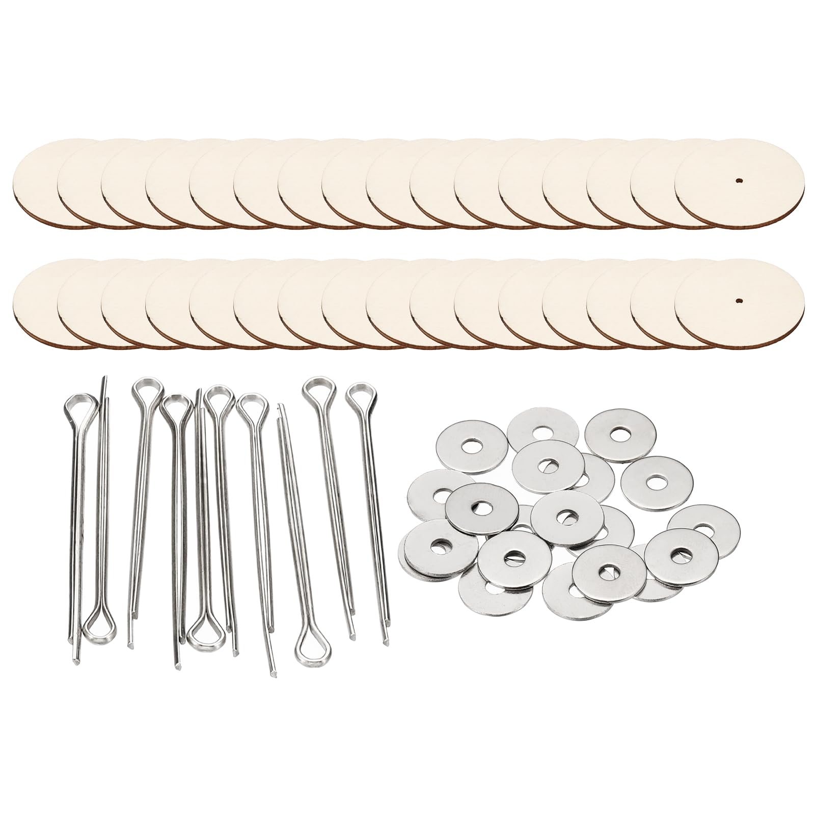 PATIKIL 45mm Doll Joints, 16 Set Removable Cotter Pin Joints Connector and Fiberboard Tray for Bear Limbs Making Head DIY Crafts Accessories