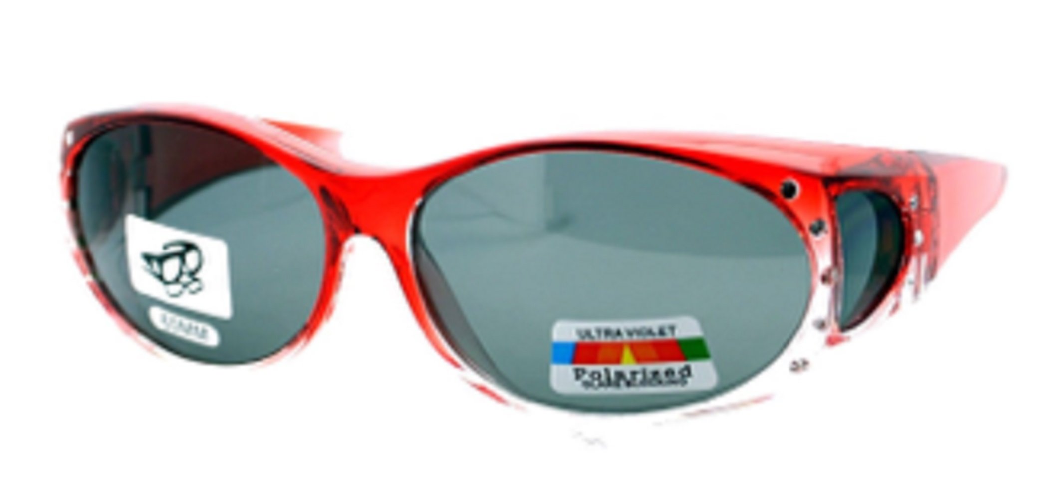 2 occhiali da sole da donna polarizzati con strass (blu, rosso)