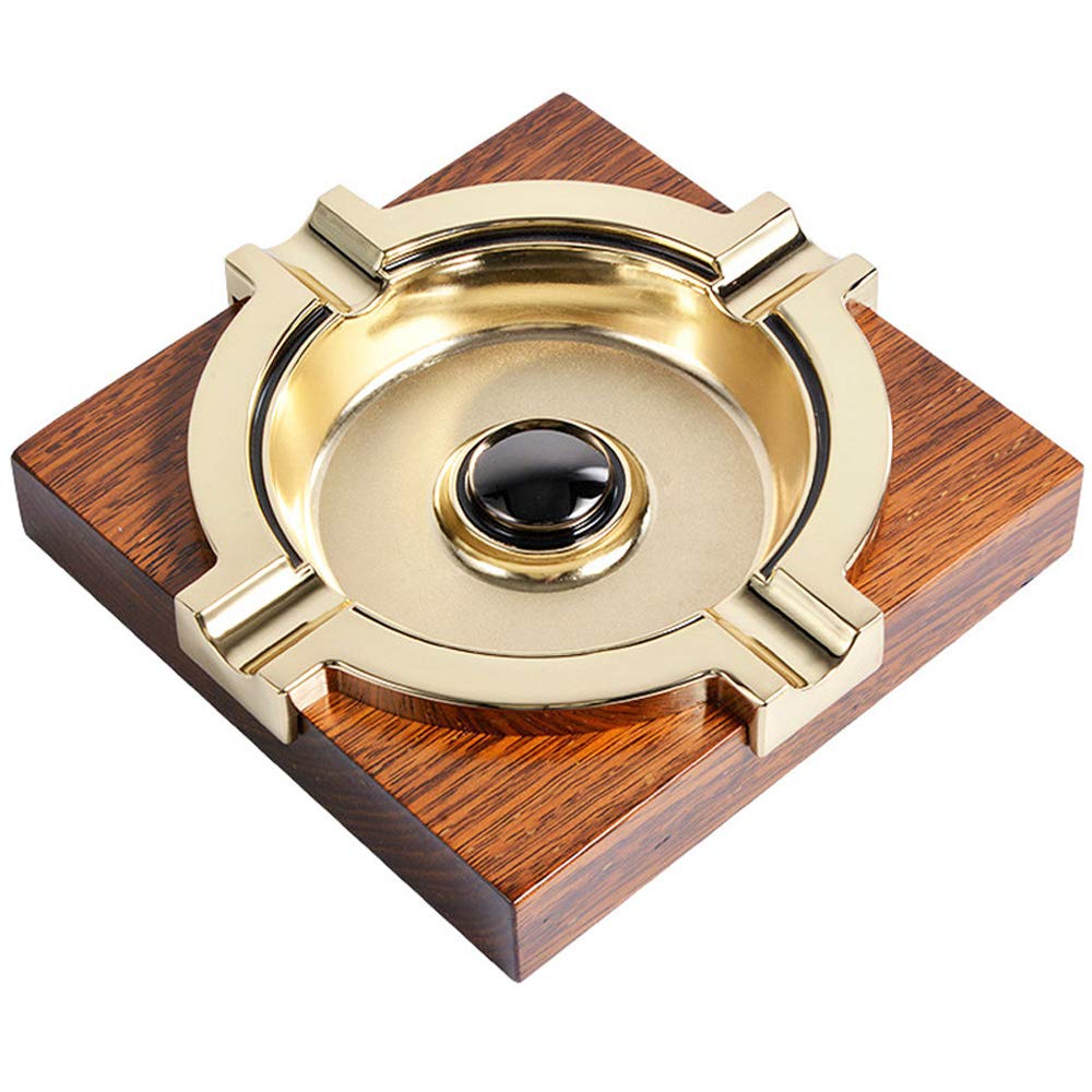 Buy Cigar Ashtray,Metal Wooden Ashtray for Cigars Outdoor Indoor