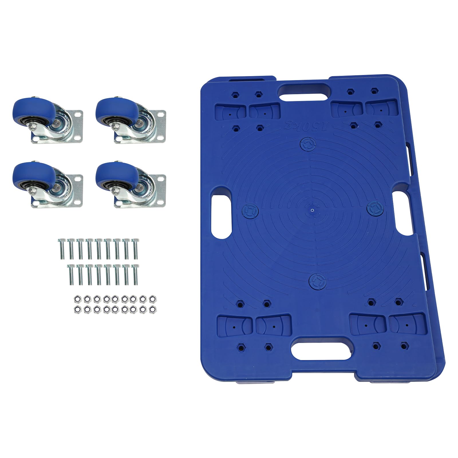 Carrello per il trasporto con 4 ruote universali, 60 x 40 cm, aiuto per il trasporto di mobili, per mobili, per il trasporto, fino a 150 kg