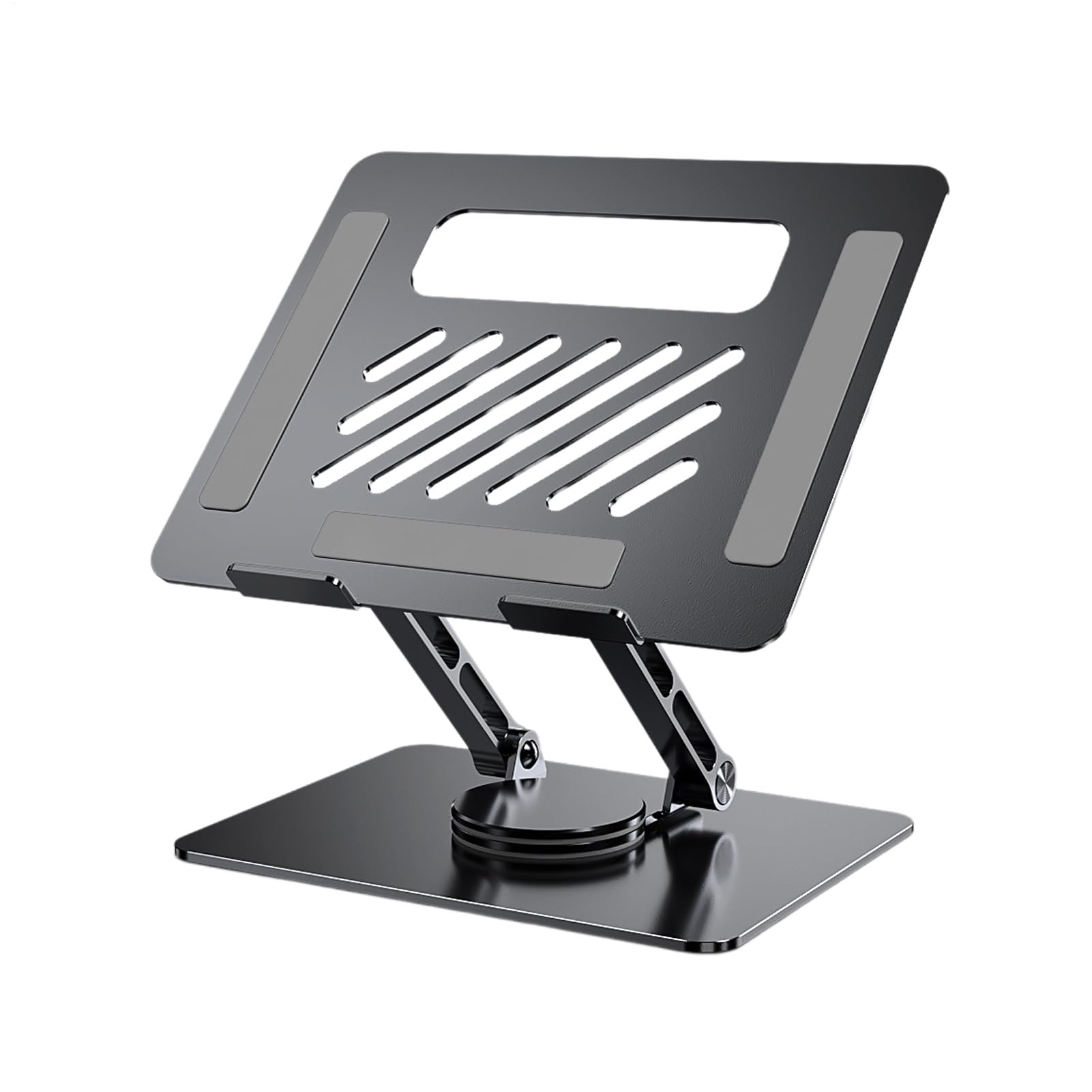 Supporto per laptop in alluminio, regolabile con cambio a 360°, pieghevole | in lega di alluminio, per notebook e tablet, ergonomico e portatile, per scrivania, ufficio e casa