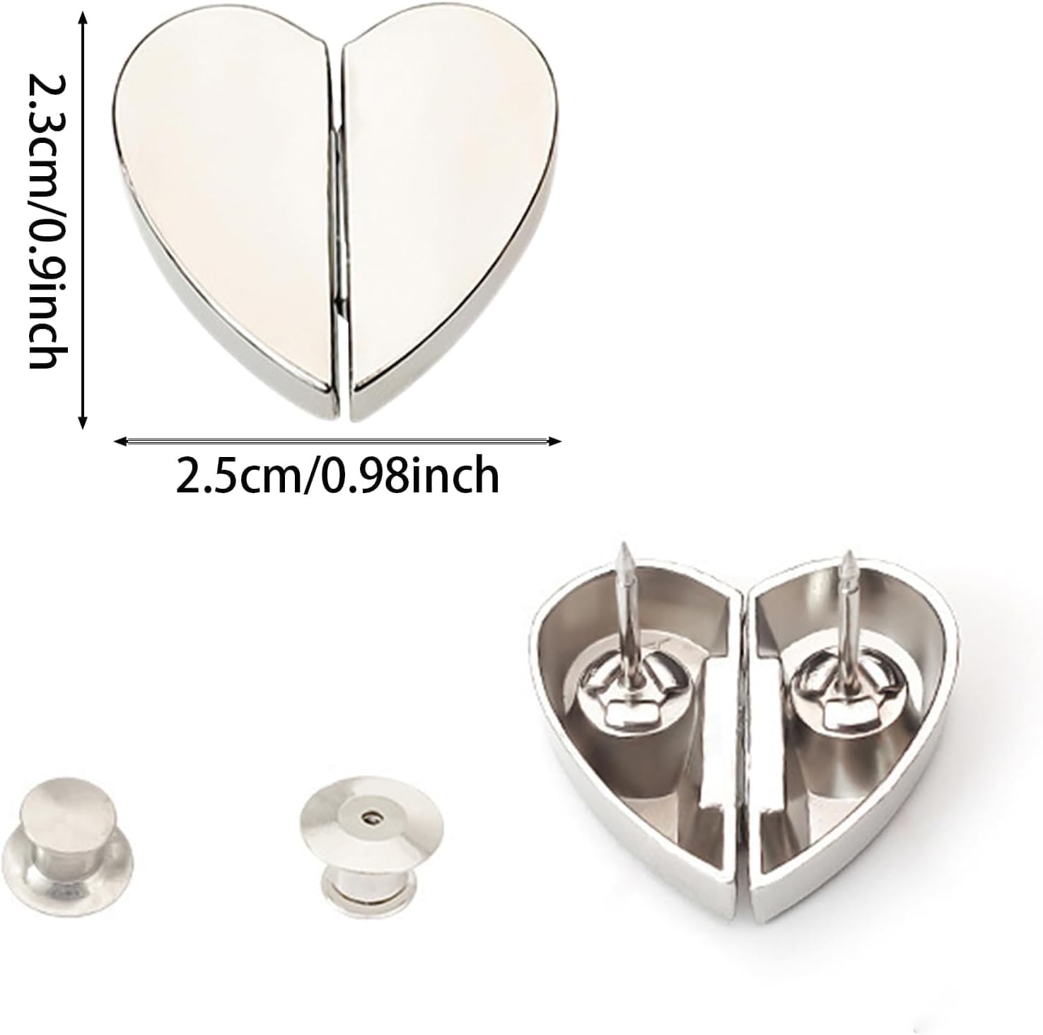 Heart-Shaped Magnetic Curtain Clips, No-Drill Curtain Closure Magnets, Light Gap Blocking Tiebacks for Bedroom, Living Room, Bathroom & Office Drapes (10) — Amazon image 2