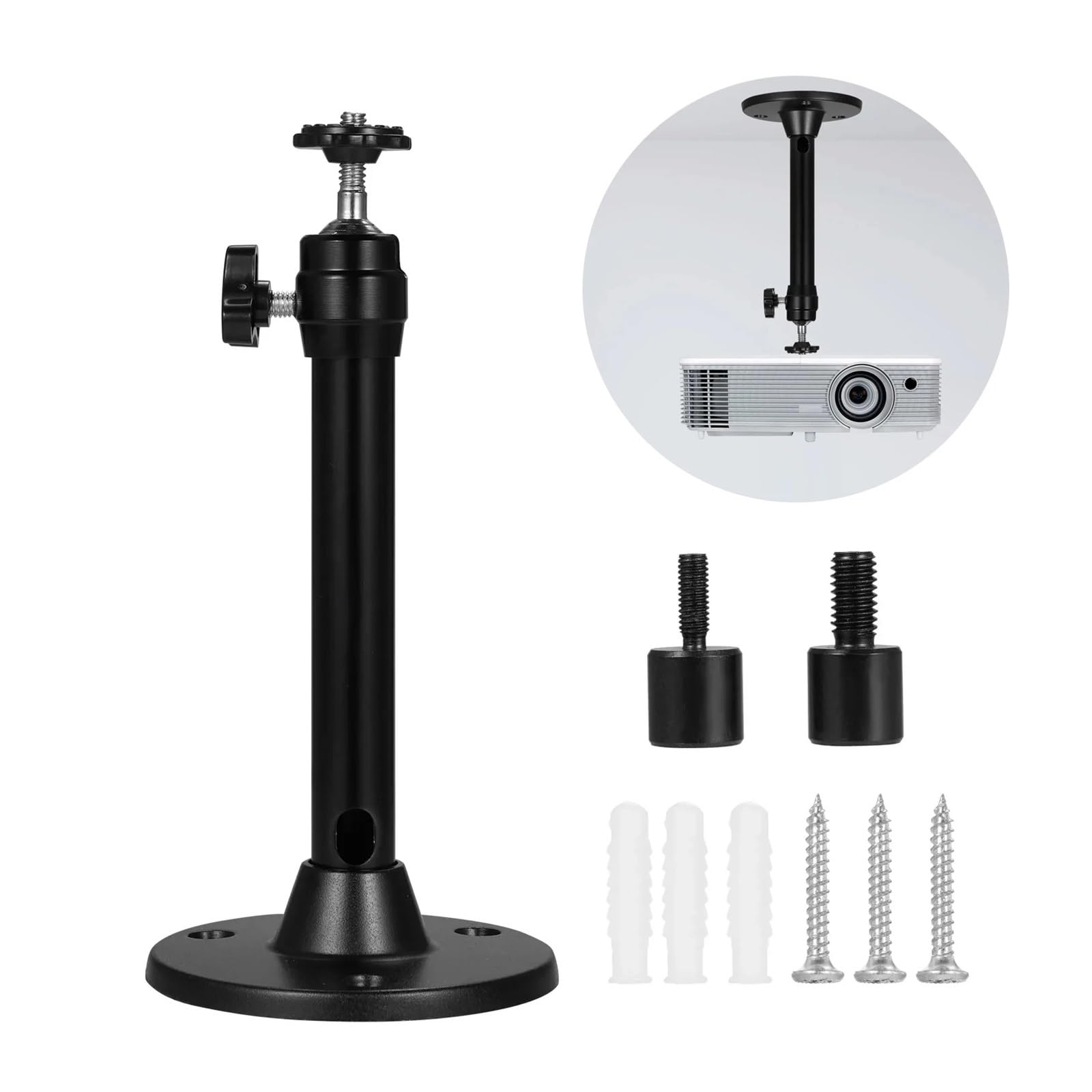 Soporte for Mini proyector, Soporte de Pared for Techo, 3 adaptadores