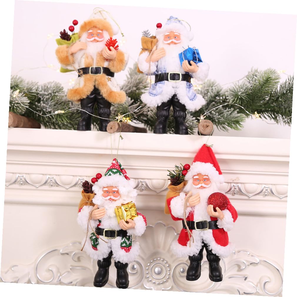 PRETYZOOM 2 Set Ornamenti Di Babbo Natale Christmas Party Regalini Natale Regalini Natalizi Decorazione Arredamento Ornamento Natalizio in Miniatura Statuina Natalizia Stoffa 4 Pezzi * 2