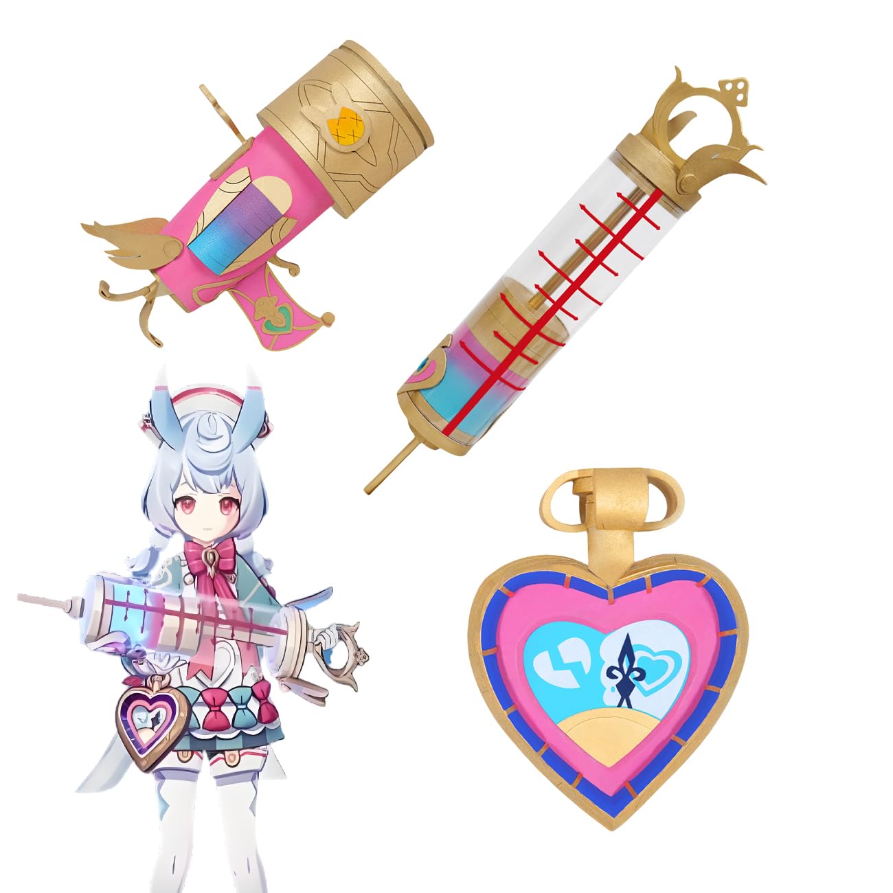 ハロウィン 五次元 原神 コスプレ シグウィン 道具 注射器 BJ0930ML03 ハロウィン Amazon.co.jp: [HAOJEE]原神  シグウィン コスプレ道具 武器 麻酔銃 弓矢 麻酔針 看護婦長 げんしん Sigewinne PVC 分解可能 コスチューム 完成度高い 子供用  大人用 飾り物 クリスマス ..., image size:1300x1300