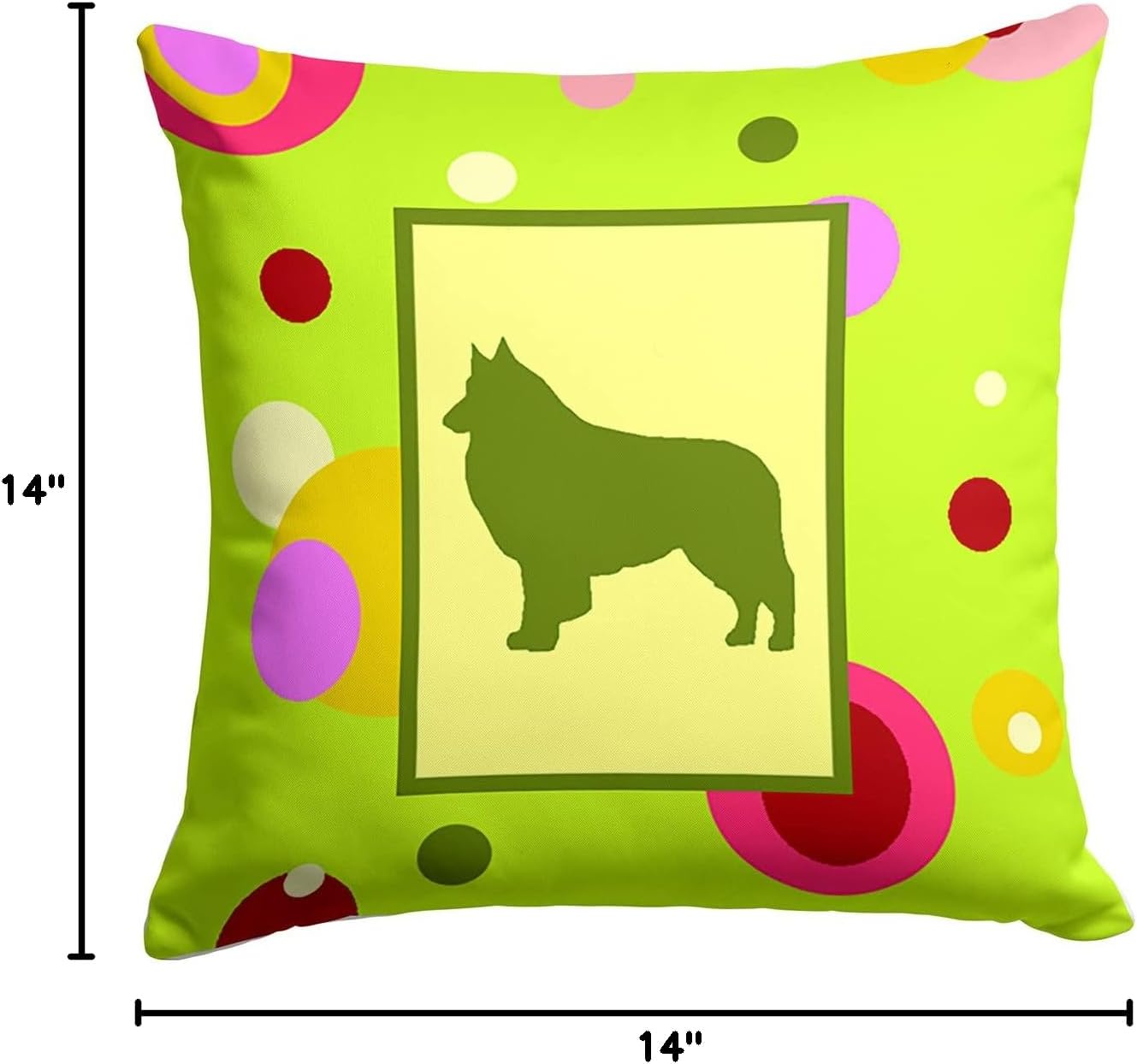 Caroline's Treasures CK1116PW1414 Fabric Decorative Pillow Machine Washable, Indoor Outdoor Decorative Pillow for Couch, Bed or Patio, 14Hx14W