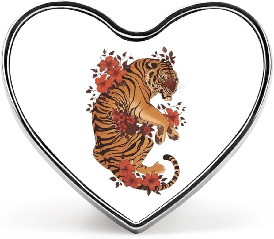 Amazon.co.jp: タイガー 虎 花 トラ とら バッジ ピンバッジ ピンズ