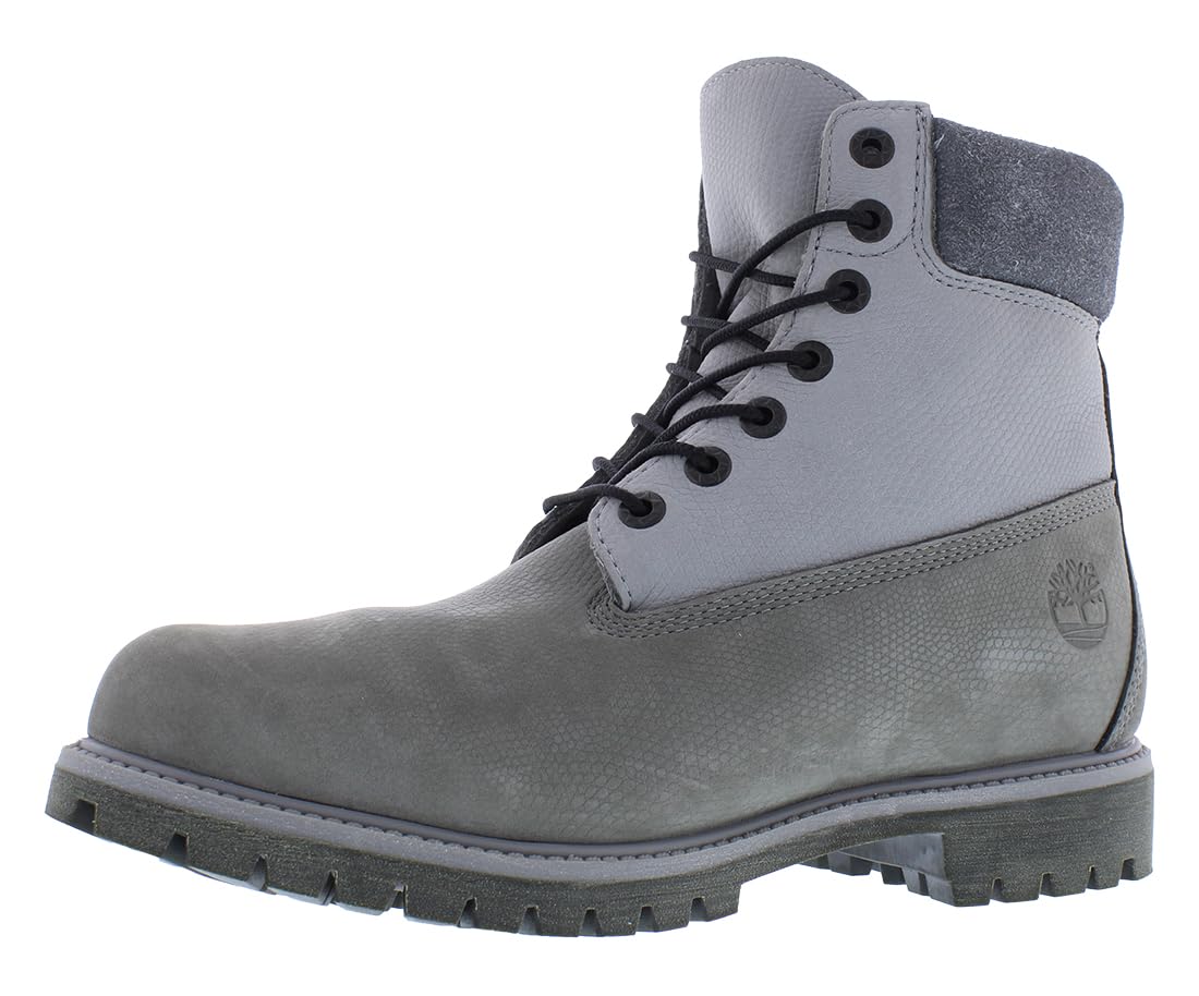 Timberland Premium 6 Inch Lace Waterproof Boot Mens Shoes Size 12, Color: Medium Gray-Grey