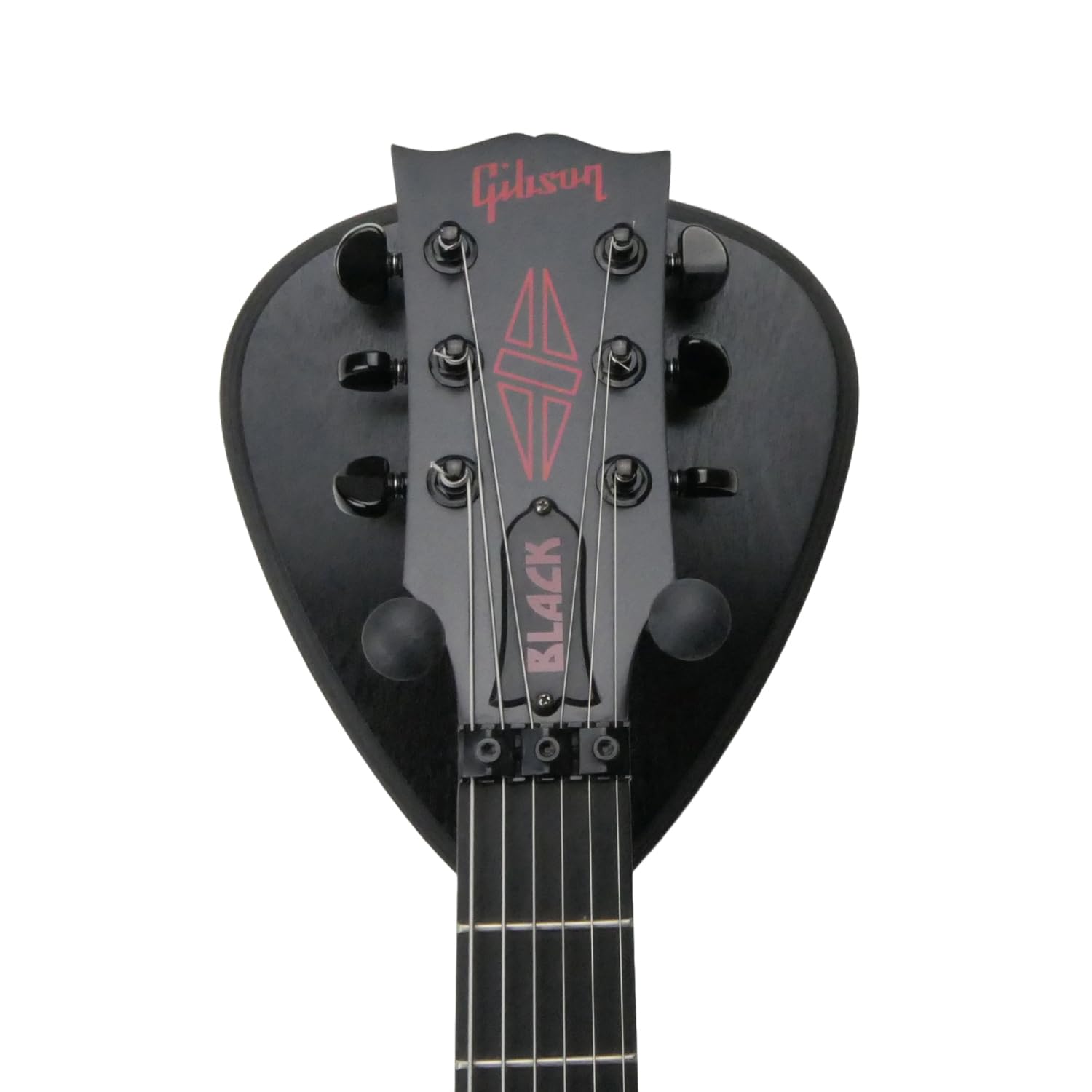 Unikat Gitarrenhalterung Wandhalter aus Holz Wandhalterung - Schwarz 23,5x23,5cm - Gitarrenhalter Modell DARK EDGE FOUR