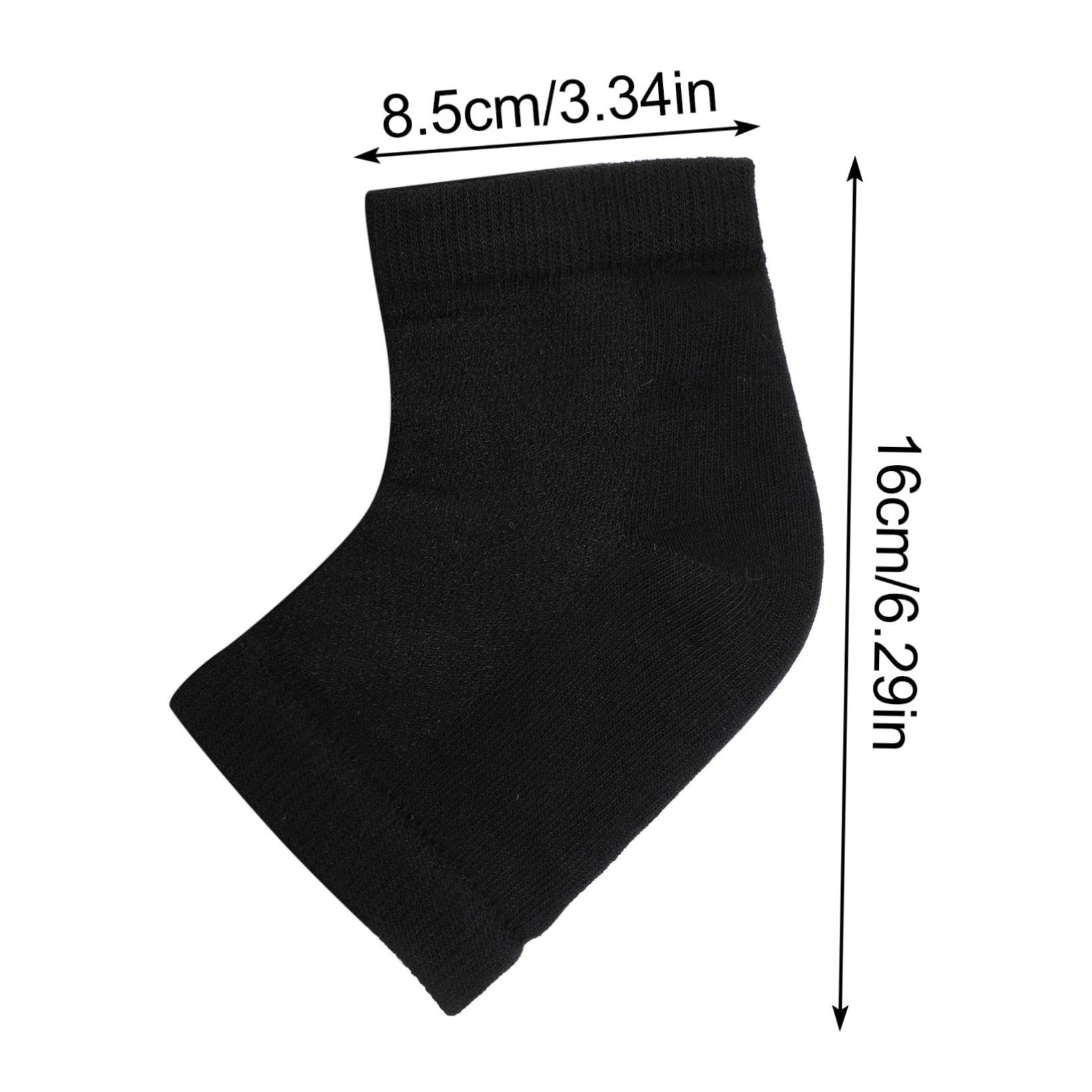 PartyKindom 4 Pack Gel Heel Socks Moisturizing Foot Care Open Toe Anti-Cracking Toeless for Ankle