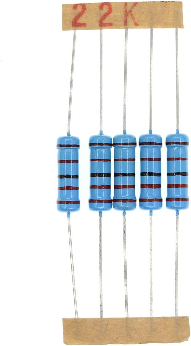 50PCS 2 Watts 2W 22K Ohm 1% Metal Film Resistor