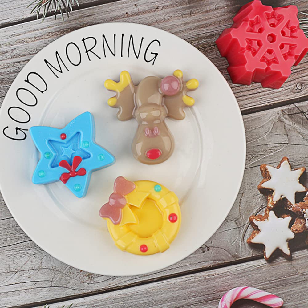 Weihnachts-Silikon-Backformen Set – 4 Formen Für Schokolade, Kuchen, Eis & Mehr