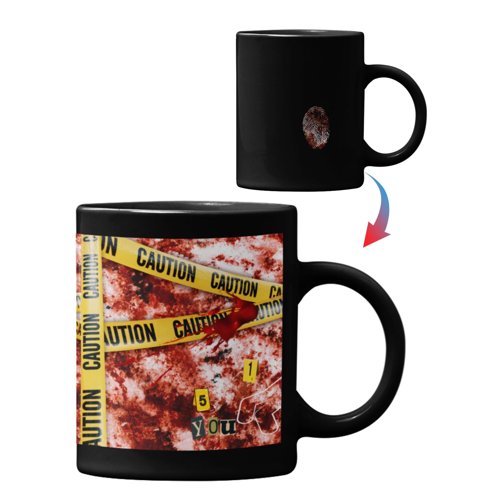 True Crime Gifts, Serial Killer Gifts for Women, Crime Lovers, Criminal Minds, 12oz Heat Sensitive Magic Coffee Mug for True Crime Lovers, Crime Scene Lovers, Women, Men for Christmas, Birthday