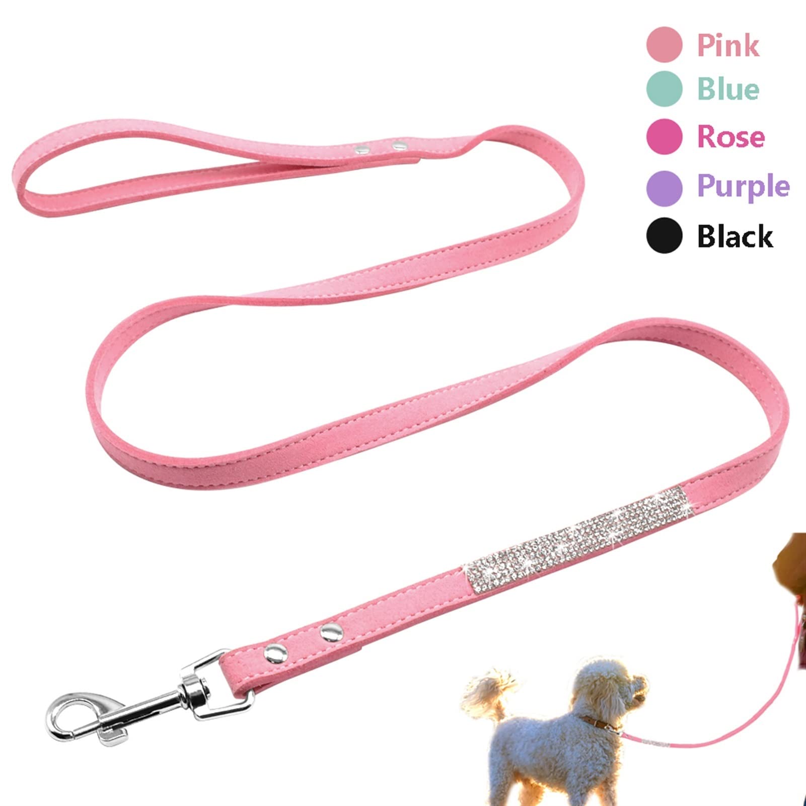 Gato Perro Mascota Diamante de imitación Correa Brillante para Caminar Caza Correr Actividades diarias Diamante Diamante de imitación Correa para Perros para Perros pequeños y Grandes Correas pa