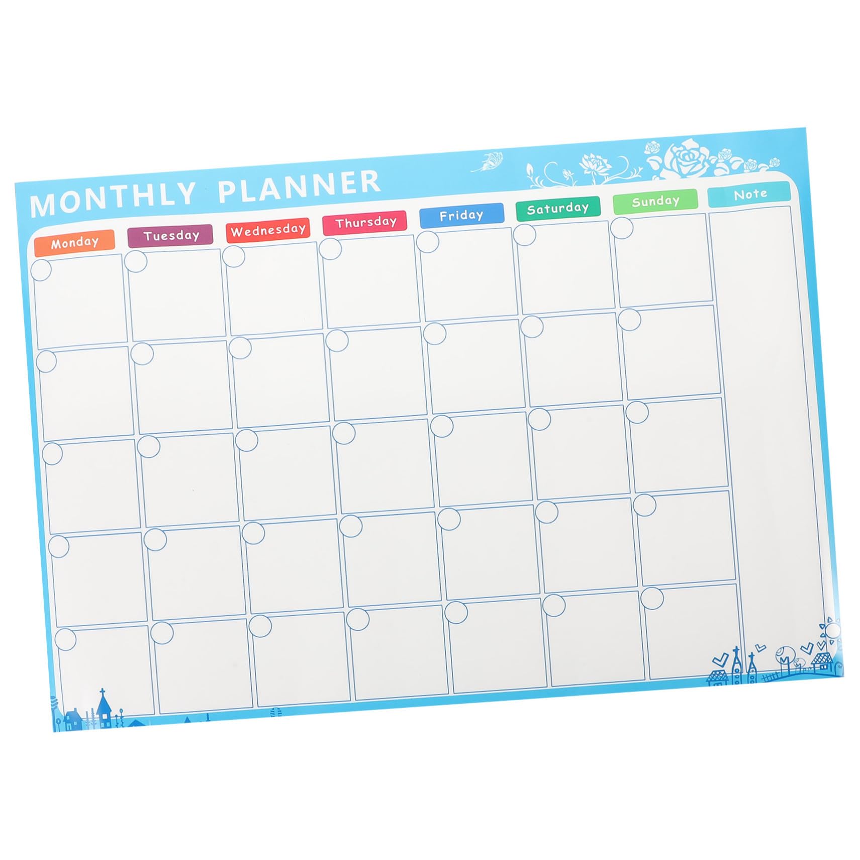 NUOBESTY 5stücke Magnetischer Kühlschrankplaner Mit Abwischbarem Whiteboard Magnetisches Planungsboard Für Monatliche Und Wöchentliche Organisation Für Küche Und Büro Mit Praktischen