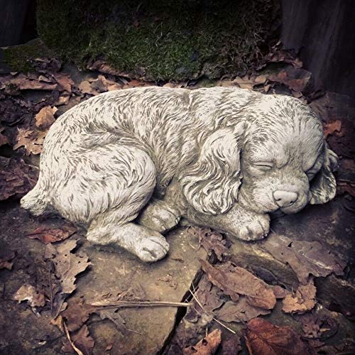 Spaniel Puppy Dog Statue | Reconstituted Stone Animal Concrete Garden Ornament