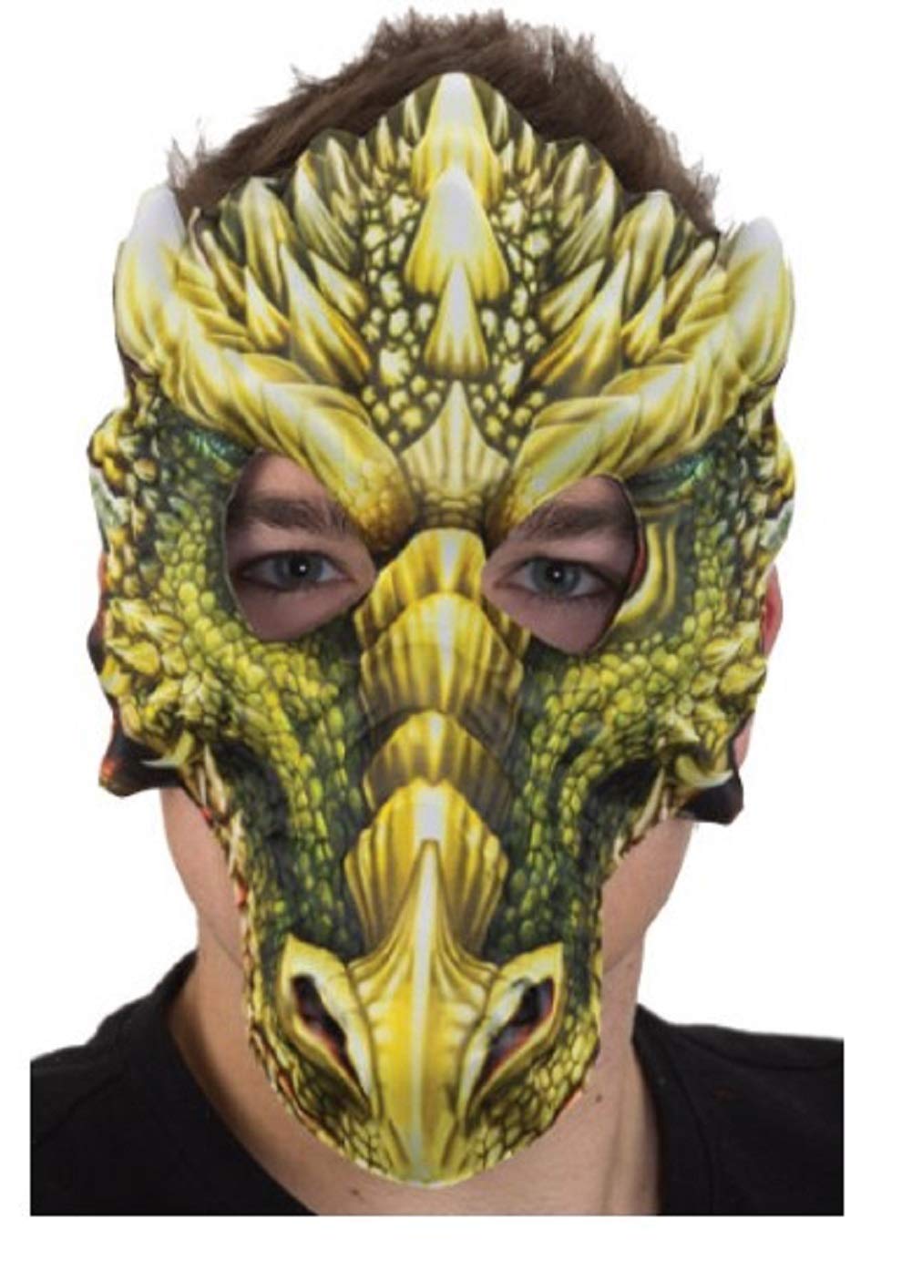 Dragon Half Mask Fabric 3-D Sublimated Green