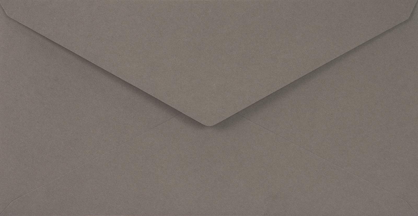 Netuno 500 long grey coloured envelopes DIN DL 110x220mm 4.33x8.66 inches 115gsm Sirio Color Pietra gummed pointed flap no window for wedding invitations Christmas greeting cards letters leaflets RSVP — image 1