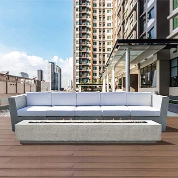 Prism Hardscapes Tavola 110 Concrete Gas Fire Pit - Thumbnail 2