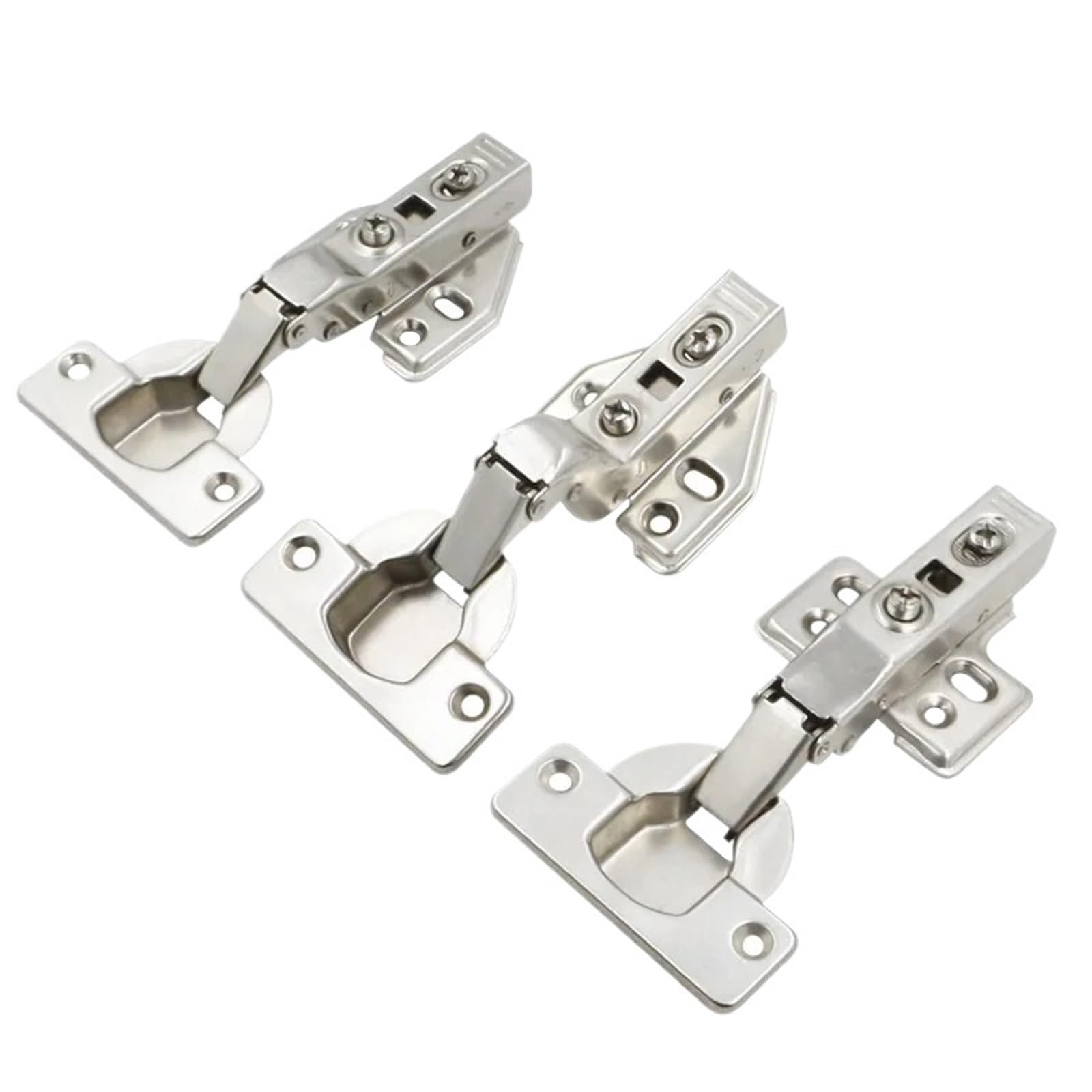 10Pcs 40mm Hydraulic Cabinet Hinge for 17-28mm Thick Door(Half Overlay)