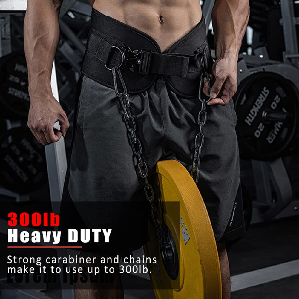 Ceinture Lestée Avec Chaîne Pour Tractions Et Dips - Sangle Néoprène, Capacité 136 Kg, Réglable, Pour Musculation - 7