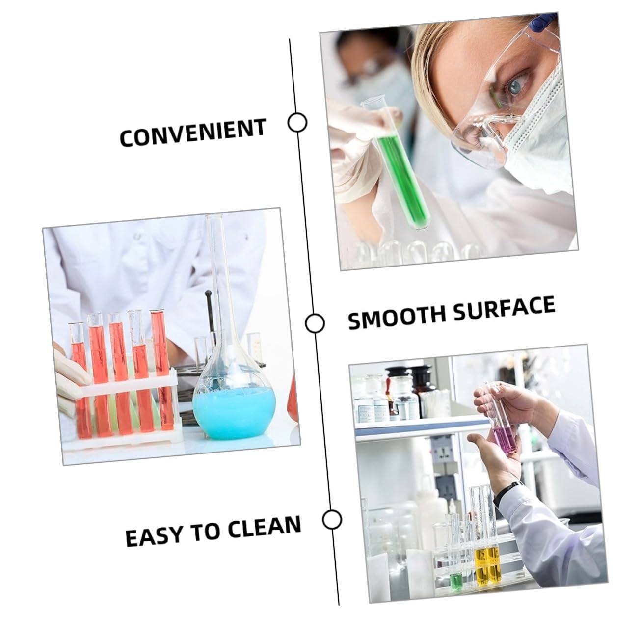 20 Pezzi Provetta in Con Bordo Arrotolato Della Provetta Conservazione Delle Provette in Esperimenti Scientifici Provette Fiale Per Test in Bicchiere