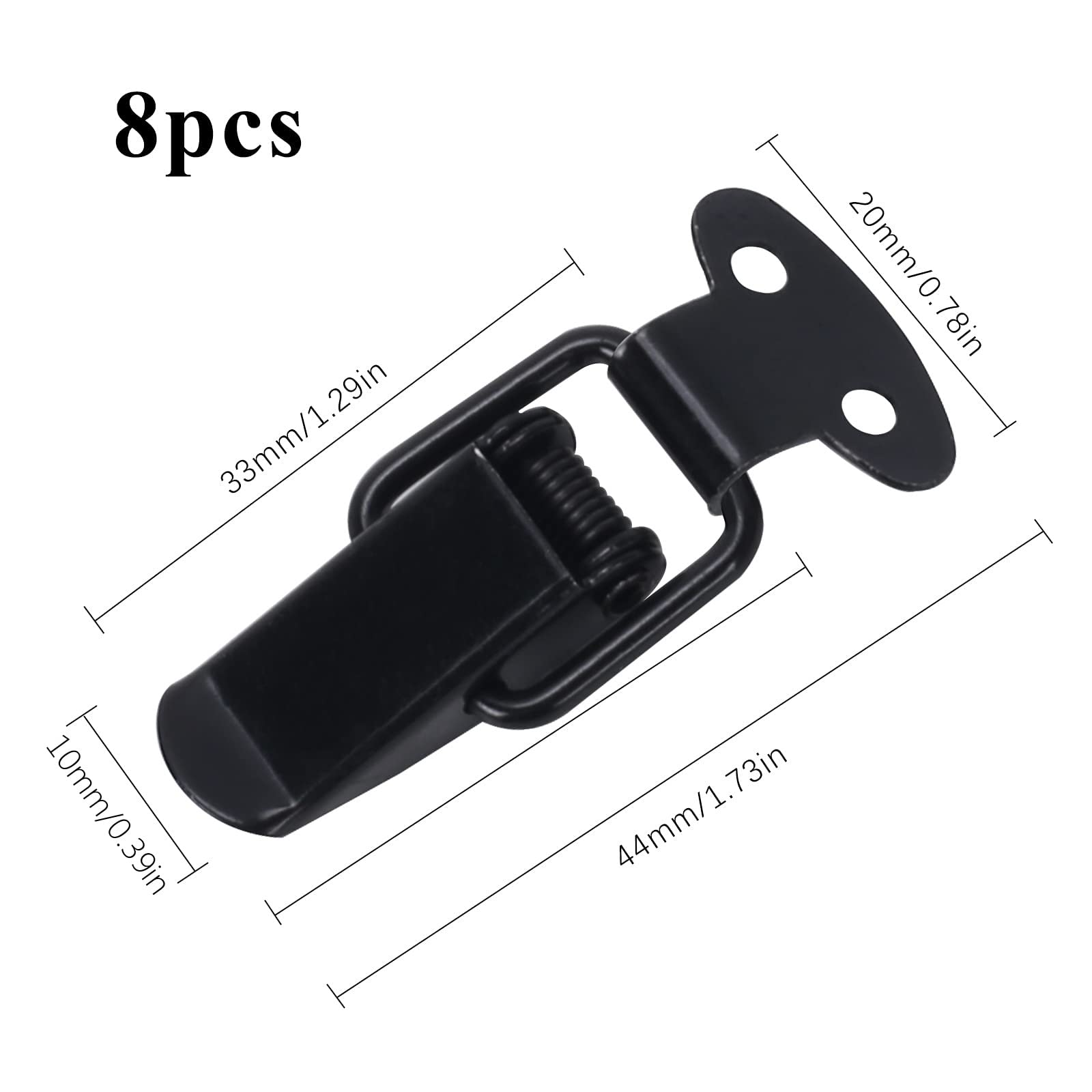 Buy LANMOK 12 Sets Spring Loaded Toggle Latches Stainless Steel Catch Clamp Clips Furniture Hardware Toggle Switch Hasp Clamps For Case Toolbox Drawer Chest Trunk Cabinet Closet Lockers