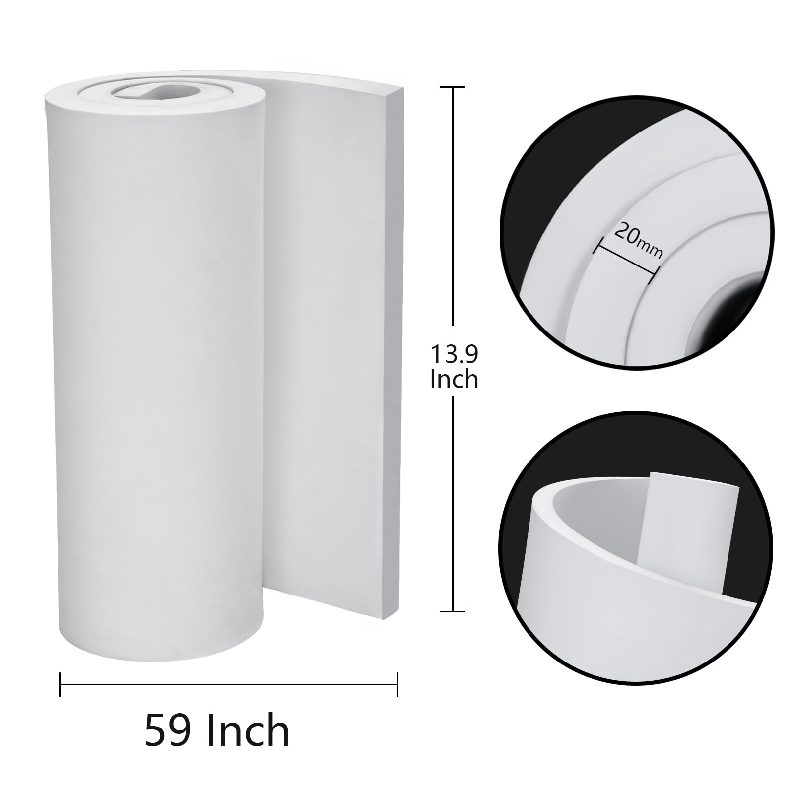 White 20mm EVA Foam Sheets - Image 2