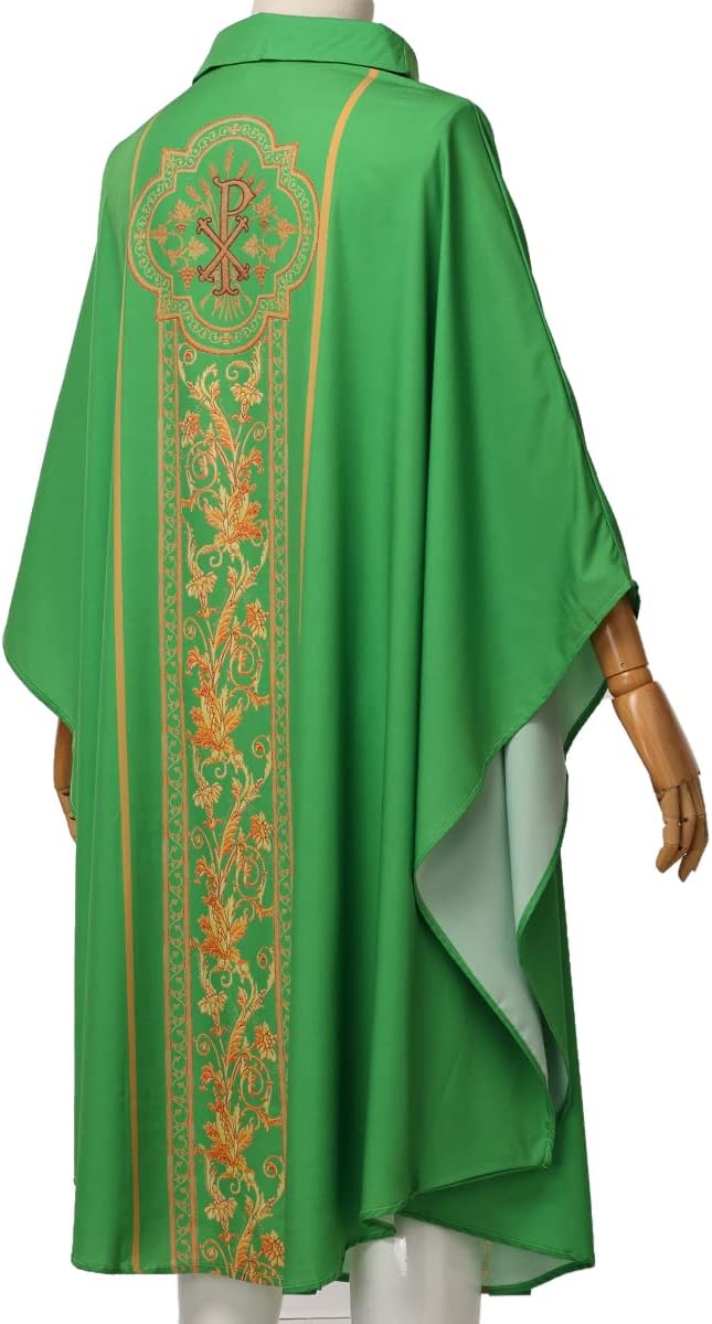 BLESSUME Celebrants Chasuble Mass Vestments Robe Costume - Image 6