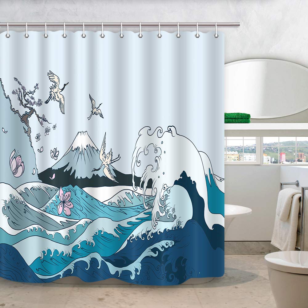 Japanese Shower Curtains Curtains & Drapes