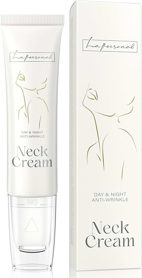 LA. PERSONAL Creme para pescoço, soro hidratante para pele flácida, linhas finas, decote com rolo de resfriamento Lift - 60 g/60 g