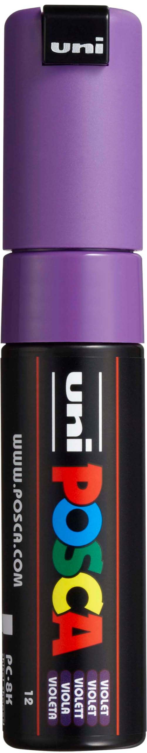 1 x Uni Posca PC-8K Paint Glass Window Marker Pen Fine Chisel Tip 8mm Violet โ image 1