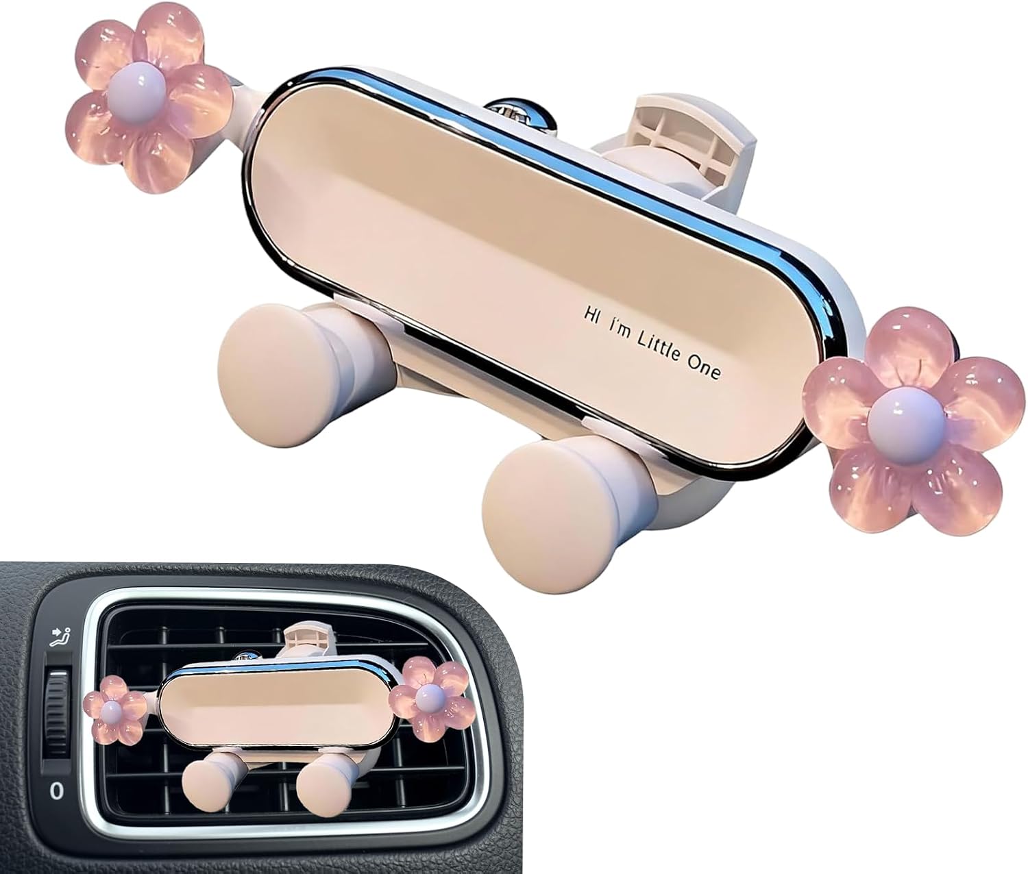 Car Phone Holder, Cute Butterfly Bow Car Vent Phone Holder, Anti-slip Gravity Auto Lock Cell Mount, Universal Car Air Vent Accessories for Women Girls (White #C)