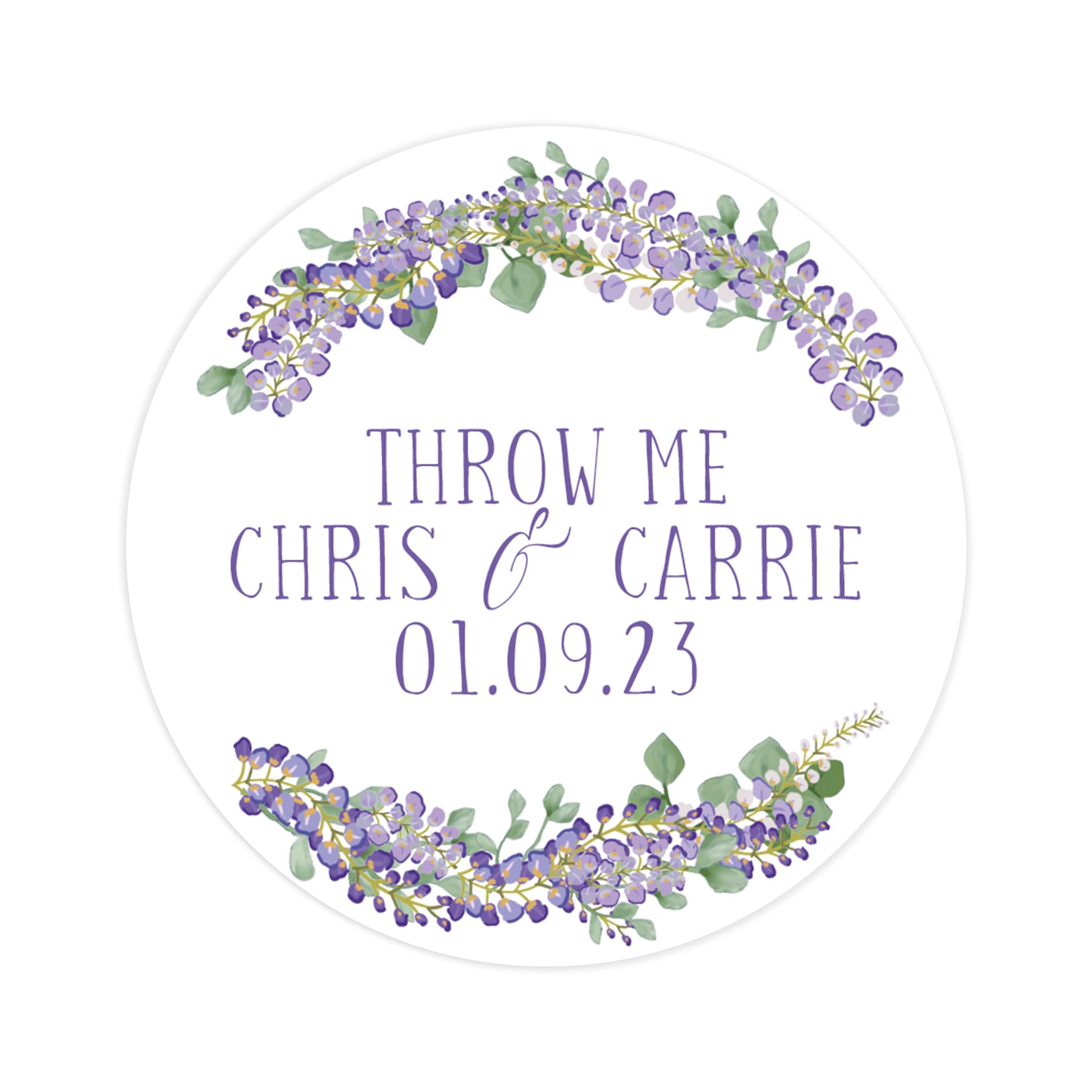 Personalised wedding or event stickers | wedding labels | favor sticker | wedding favors thank you stickers | 35 round stickers per sheet (Throw me)