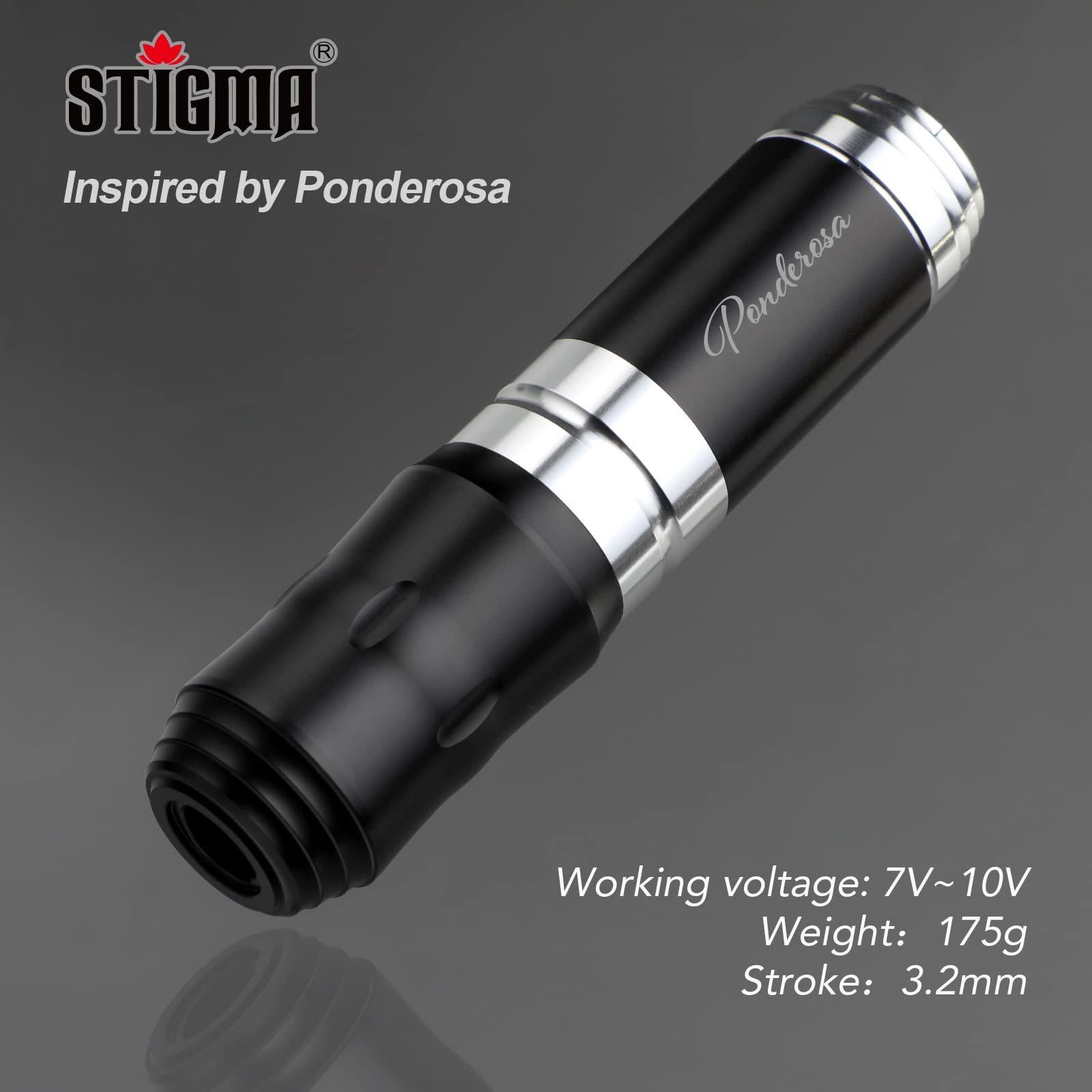 STIGMA Kit Tatuaggio Wireless Penna Rotativa per Tatuaggi Kit Completo per Macchinetta per Tatuaggi con 2 Batterie 40 Cartucce Aghi per Principianti e Tatuatori (Argento)
