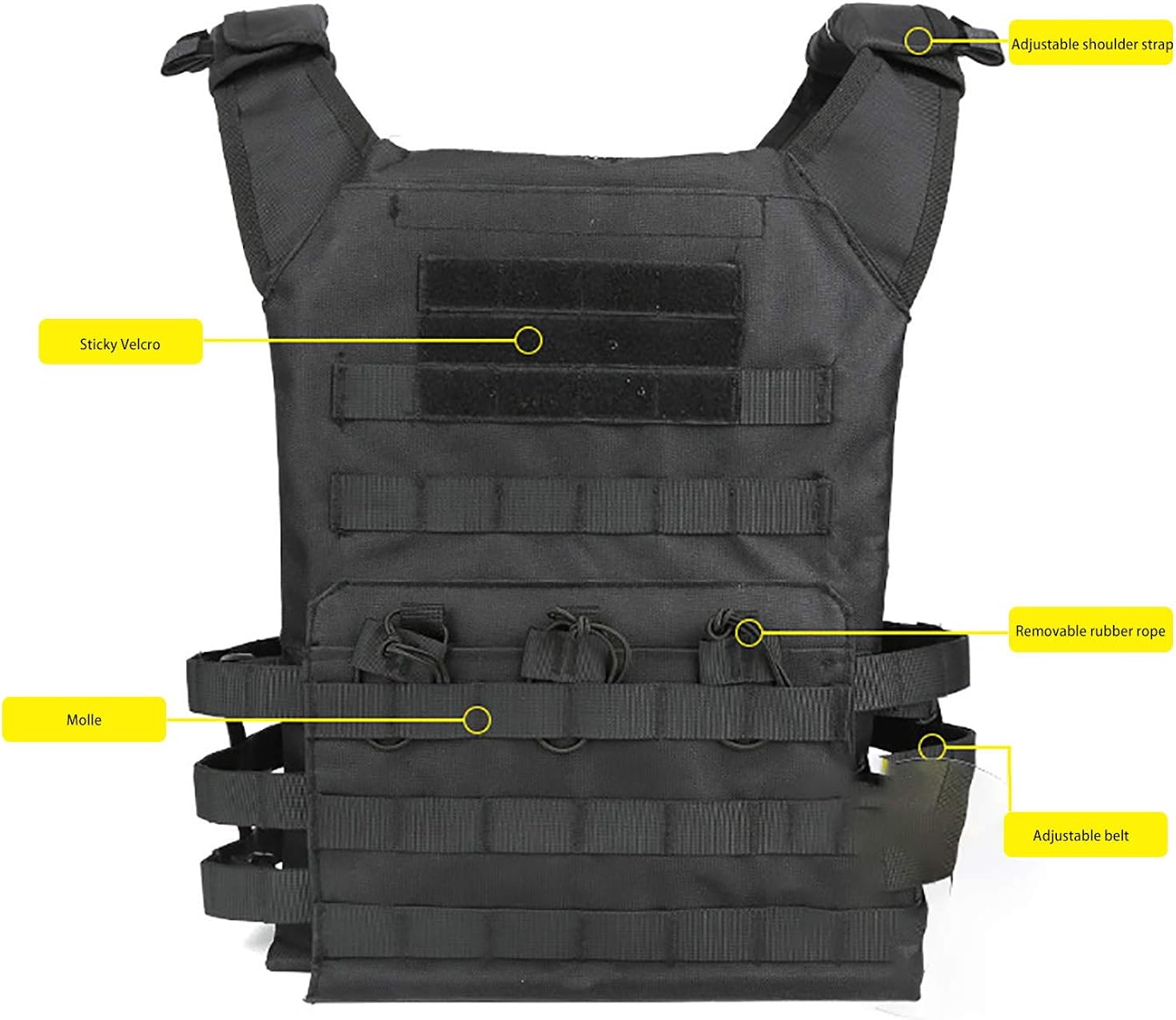 Airsoft Tactical Vest Fishing Hunting Training Clothing Vest Outdoor Jungle Sports Equipment Accessories Jacket (Black) : Sports & Outdoors