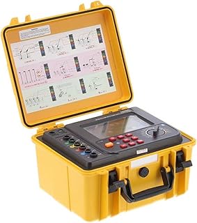 POOLPO Earth Resistance Meter, Resistance Tester Waterproof Double Clamp Ground Resistance Meter Test Tool Non-Contact Measurement