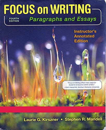 Focus on Writing: Paragraphs and Essays 131903621X Book Cover