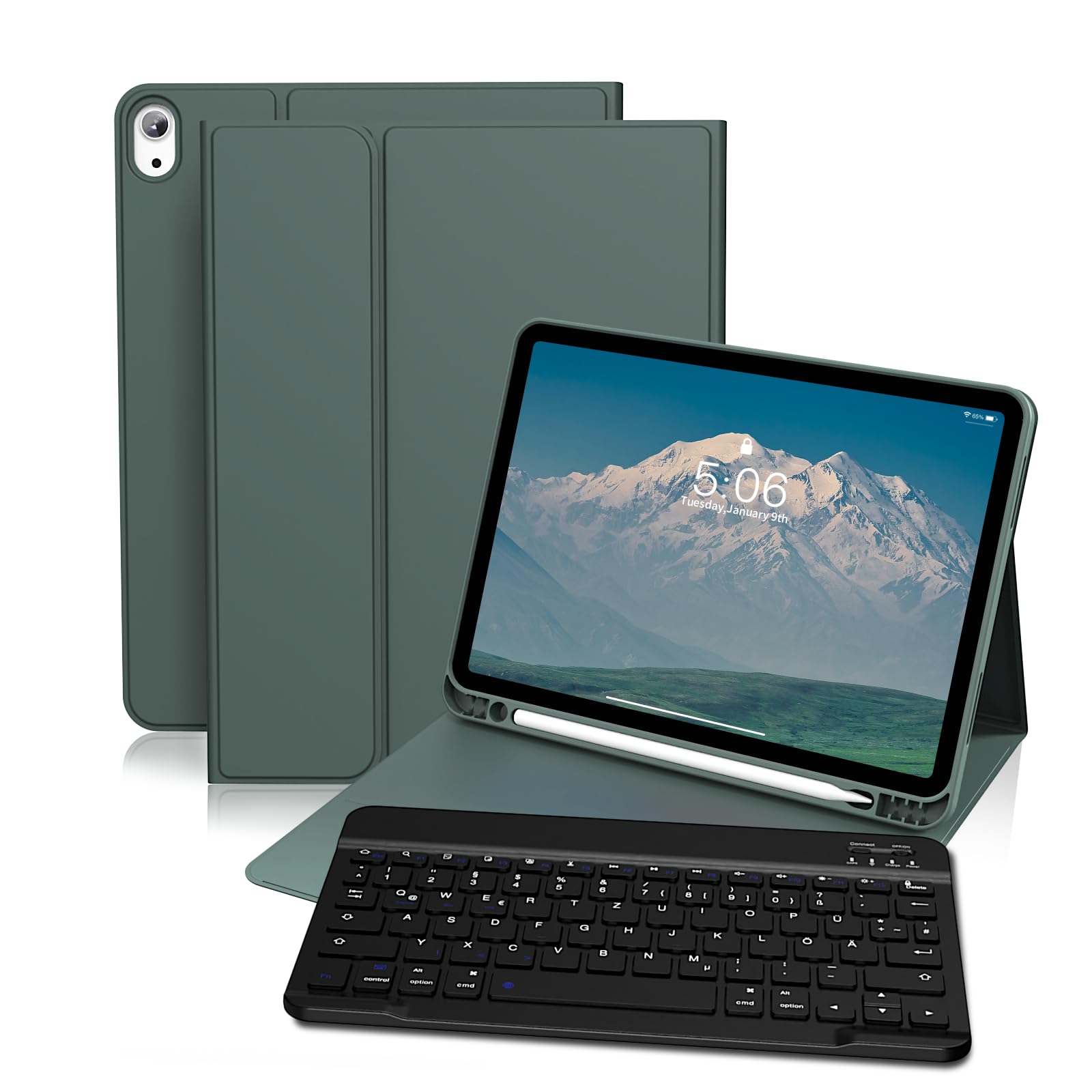 GKABXY IPad Hülle Mit Tastatur Für 10./11. Generation - Magnetische Bluetooth Tastatur