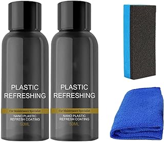 ZPZY Plastic Revitalizing Coating Agent-30/50ml Plastic Refreshing Nano Plastic Refresh Coating,Car Plastic Parts Refurbish Agent,Automotive Interior Cleaning Agent (50mlx2)