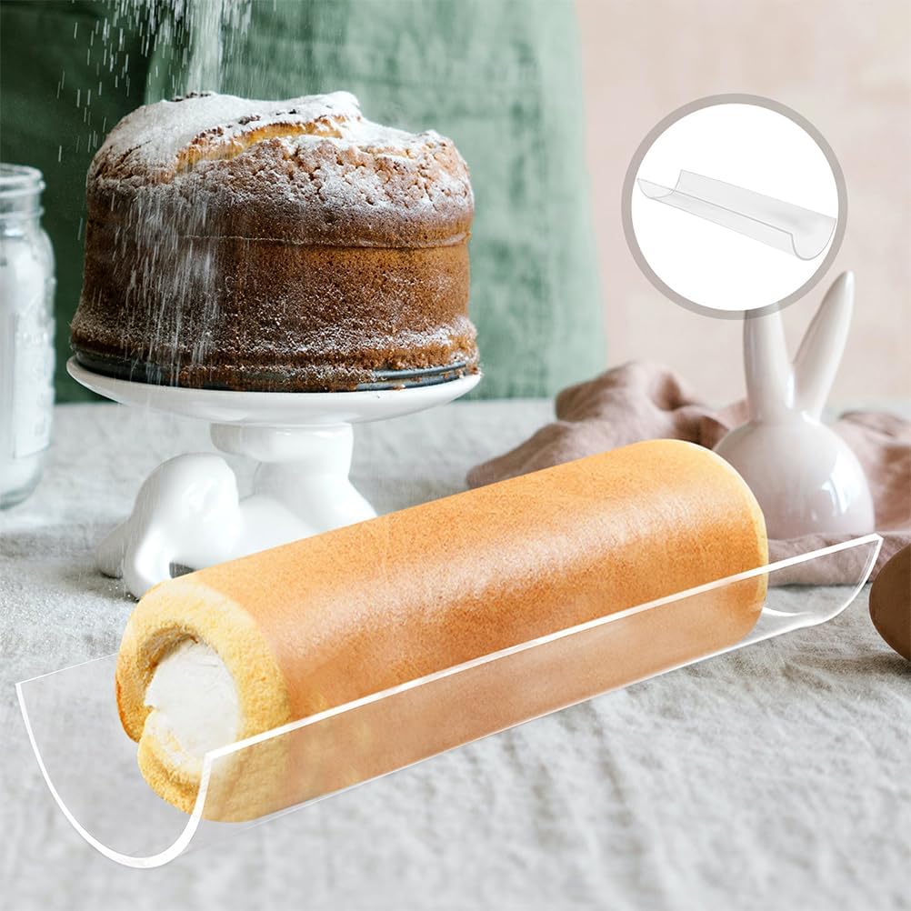 Luxshiny U-Shaped Acrylic Cake Roll Maker 12 Inch Roll Baking Tool for Swiss Pastry Shaper and
