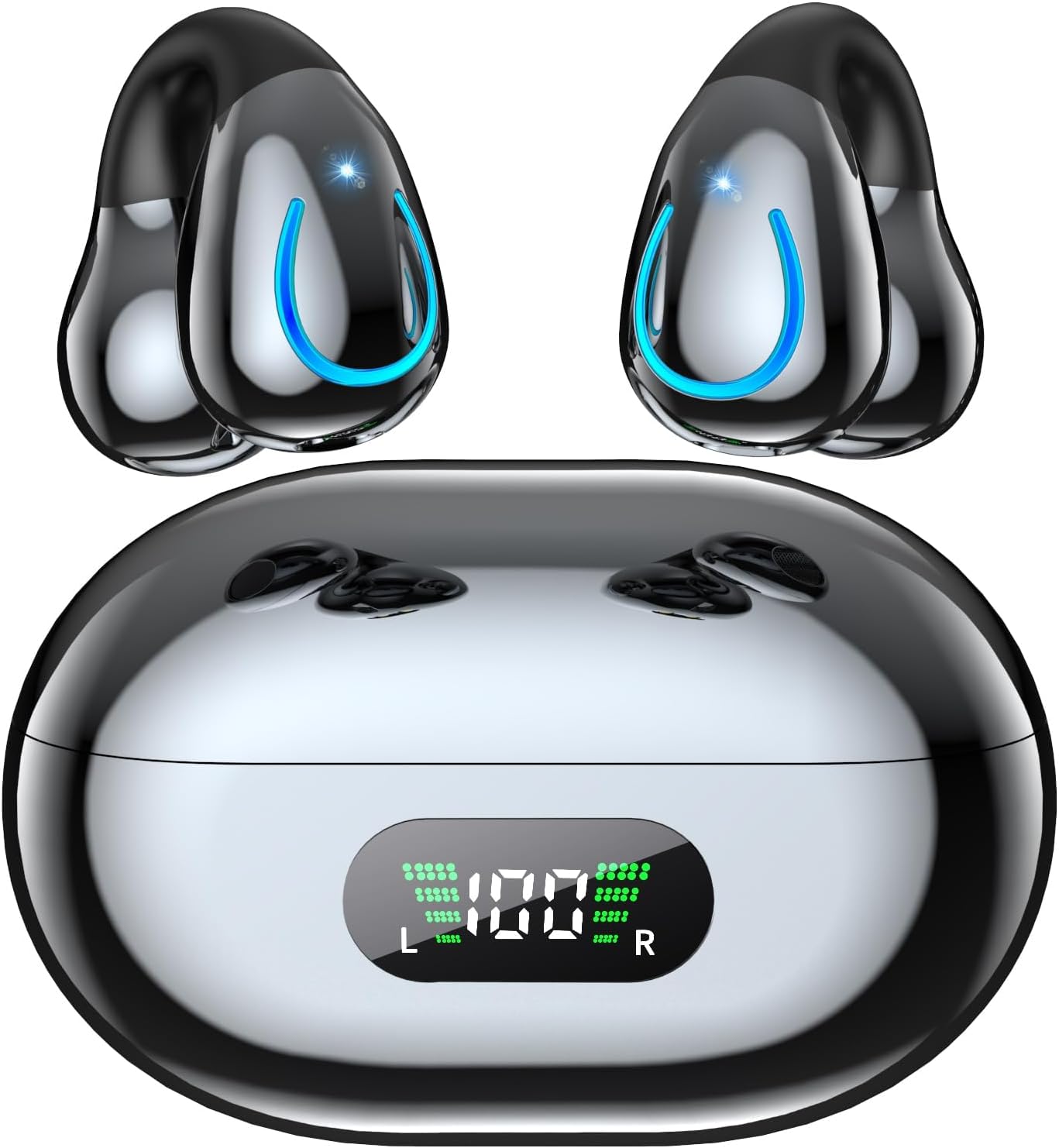 AI Translation Earbuds Real Time 144 Languages 60H Playtime Translator Ear Buds Audifonos Traductores Inglés Español Wireless Earphones Bluetooth Headphones for Travel Business Meeting